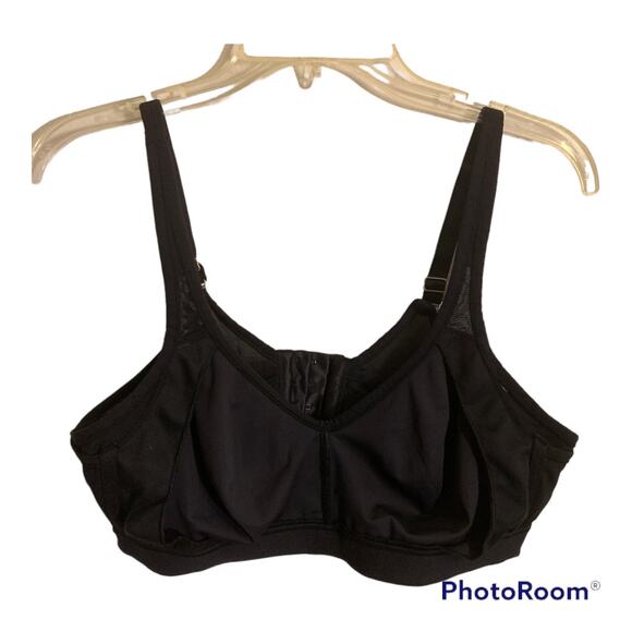 Breezies Smooth Radiance Unlined Wirefree Support Bra Black Womens 40C A301622 - Picture 2 of 14